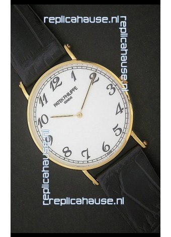 Patek Philippe Calatrava Japanese Quaartz Watch in Yellow Gold