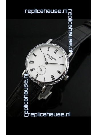 Patek Philippe Calatrava Japanese Mens Watch in White Dial