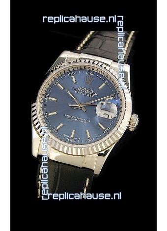 Rolex Datejust Mens Swiss Replica Watch in Blue Dial