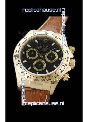 Rolex Daytona Cosmograph Swiss Replica Gold Watch in Gold Subdials