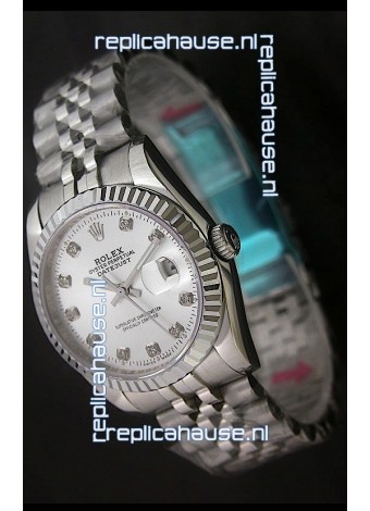 Rolex Datejust Oyster Perpetual Superlative ChronoMeter Swiss Replica Watch in Diamond Markers