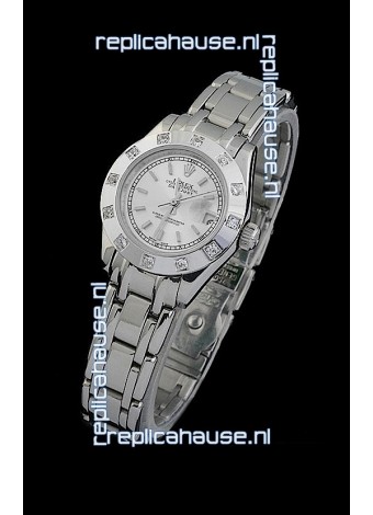 Rolex Datejust Ladies Swiss Replica Ladies Watch in Silver White Dial