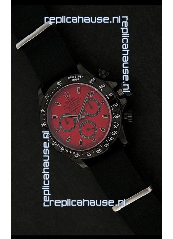 Rolex Daytona Oyster Perpetual Swiss Replica PVD Watch in Red Dial