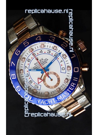 Rolex Replica Yachtmaster II Swiss Watch Two Tone Rose Gold - 1:1 Mirror Replica Watch