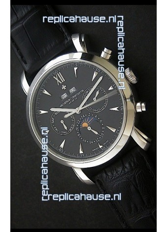 Vacheron Constantin Perpetual Calendar Japanese Watch in Black Dial