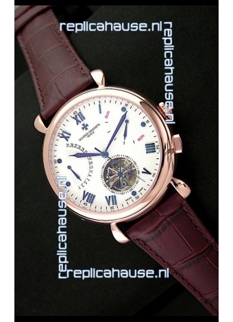 Vacheron Constantin Reserve Tourbillon Japanese Replica Watch in Rose Gold
