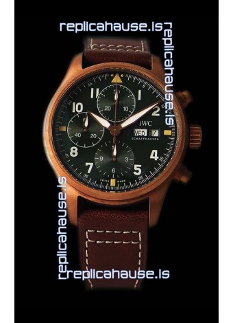 IWC Pilot's Chronograph Spitfire Broze Case - 1:1 Mirror Replica