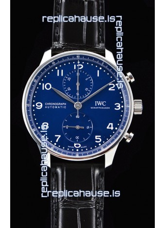 IWC Portuguese Chronograph Blue Dial 1:1 Mirror Swiss Watch 
