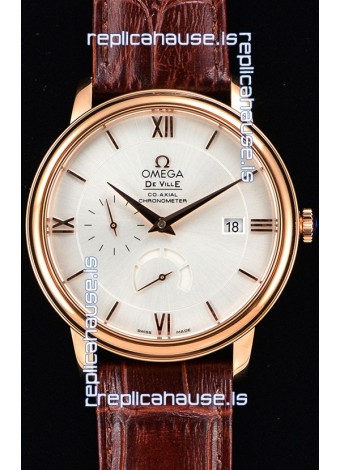 Omega Co-Axial Prestige Power Reserve Swiss Pink Gold Watch 