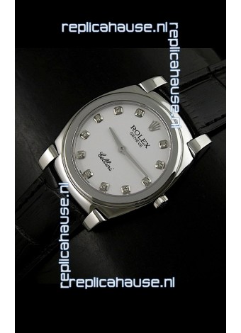 Rolex Cellini Japanese Replica Watch with Diamond Hour Markers