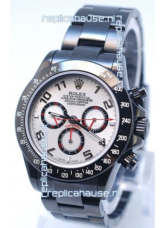 Rolex Cosmograph Project X Editions Black Out Daytona Swiss Replica Watch in White Dial