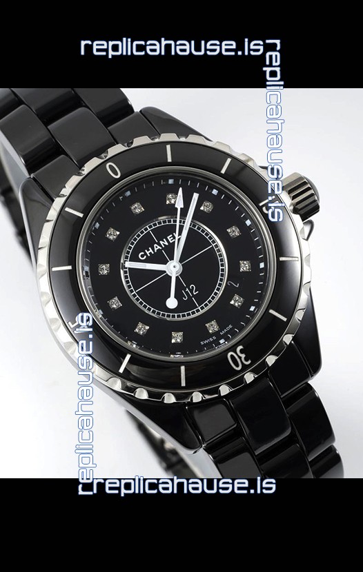 Chanel J12 Ladies White Ceramic Casing Watch 1:1 Mirror Replica Watch