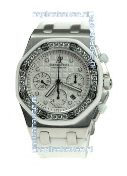 Audemars Piguet Royal Oak Offshore Lady Alinghi Limited Edition Swiss Diamond Watch in White Dial