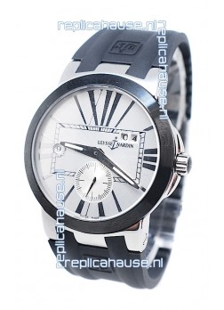 Ulysse Nardin Executive Dual Time Japanese Replica Watch in White Dial