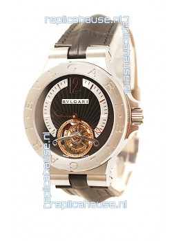 Bvlgari Grandes Diagono Complication Swiss Tourbillon Steel Watch