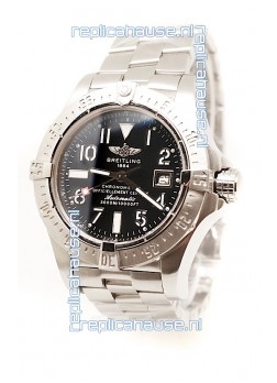 Breitling Chronograph Chronometre Swiss Replica Watch in Black Dial