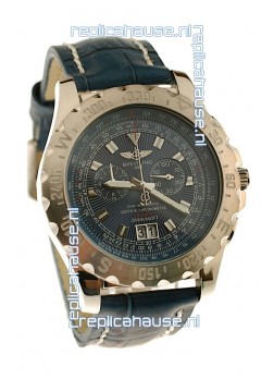 Breitling Chronograph Chronometre Japanese Replica Watch in Blue