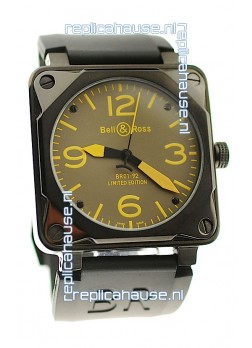 Bell and Ross BR01-92 Limited Edition Japanese PVD Watch in Yellow Markers