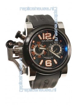 Graham Chronofighter Oversize Diver Swiss Watch in Orange Markers 