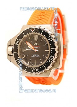 Omega Seamaster Ploprof 1200M Swiss Watch in Orange Strap