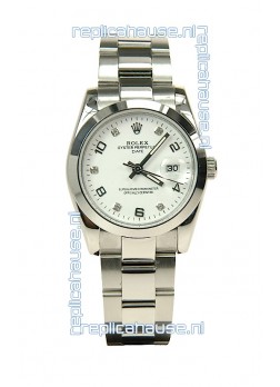 Rolex DateJust Mid-Sized Swiss Replica Silver Watch
