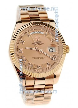 Rolex Day Date Pink Gold Swiss Replica Watch