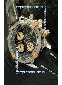 Breitling Windrider Swiss Replica Watch in Black Dial Steel Case