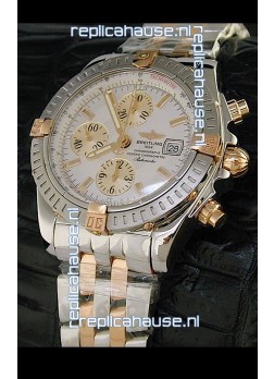 Breitling Windrider Swiss Replica Watch in White Dial Two Tone Case