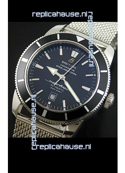 Breitling SuperOcean Swiss Replica Watch with Mesh Steel Strap - Ultimate Mirror Replica