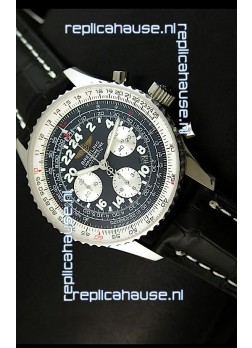 Breitling Navitimer Cosmonaute Swiss Replica Watch in Black Dial - MIRROR Replica