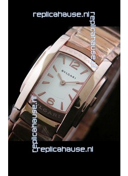 Bvlgari Assioma Japanese Replica Quartz Watch in White Dial