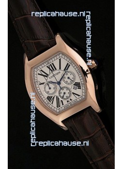 Cartier Tortue Japanese Replica Watch in White Dial