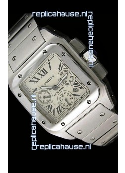 Cartier Santos Swiss Replica Watch in Steel Strap