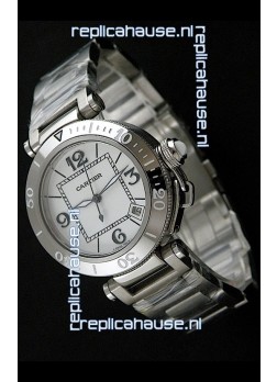 Cartier Pasha De Seatimer Japanese Quartz Watch in White Dial