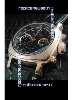 Ferrari Granturismo Swiss Replica Watch in Pink Gold Case