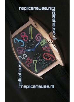 Franck Muller Crazy Color Dreams Japanese Replica Watch in Black Dial