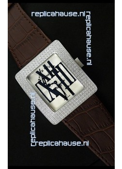 Franck Muller Geneve Infinity Japanese Special Watch in Brown Leather Strap