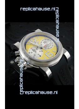Graham Chronofighter Oversize Swiss Replica Watch in Yellow Dial