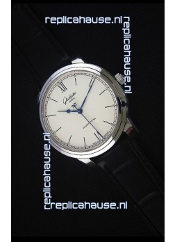 Glashuette Senator Excellence Cream Dial Steel Case Swiss Replica Watch