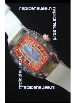 Richard Mille RM07-02 Sapphir Ladies Swiss Replica Watch in Blue Pearl Dial 