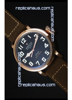 Zenith Pilot Type 20 Extra Special Edition Rose Gold Swiss 1:1 Mirror Replica Watch 