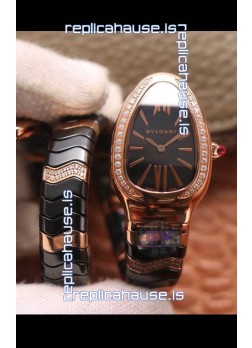 Bvlgari Serpenti Edition Black Ceramic Replica Watch in 1:1 Mirror Quality 