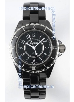 Chanel J12 Ladies Black Ceramic Casing Watch 1:1 Mirror Replica Watch 