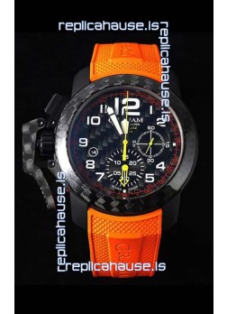 Graham Chronofighter Superlight Carbon Orange 1:1 Mirror Swiss Replica Watch 