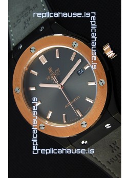 Hublot Classic Fusion Ceramic King Gold Grey Dial Swiss Replica Watch - 1:1 Mirror Replica