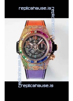 Hublot Big Bang UNICO Rose Gold Rainbow Swiss 1:1 Mirror Replica Watch