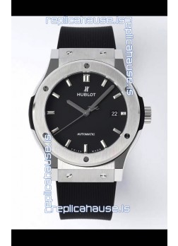 Hublot Classic Fusion Steel Black Dial 42MM Swiss Replica Watch 1:1 Mirror Quality