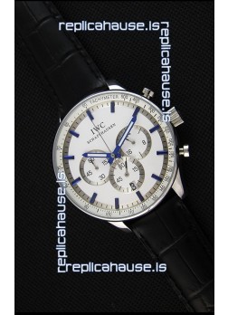 IWC Schaffhausen Japanese Replica Watch Quartz Movement in White Dial 