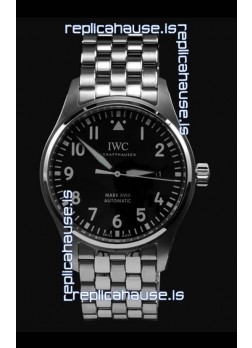 IWC MARK XVIII Swiss Replica Watch in 904L Steel Black Dial 40MM - 1:1 Mirror Replica