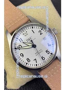 IWC Pilot Mark XVIII IW327002 1:1 Mirror Swiss Replica Watch in White Dial 